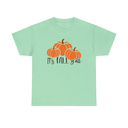 Es otoño y'all con calabazas (camiseta unisex)