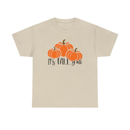 Es otoño y'all con calabazas (camiseta unisex)