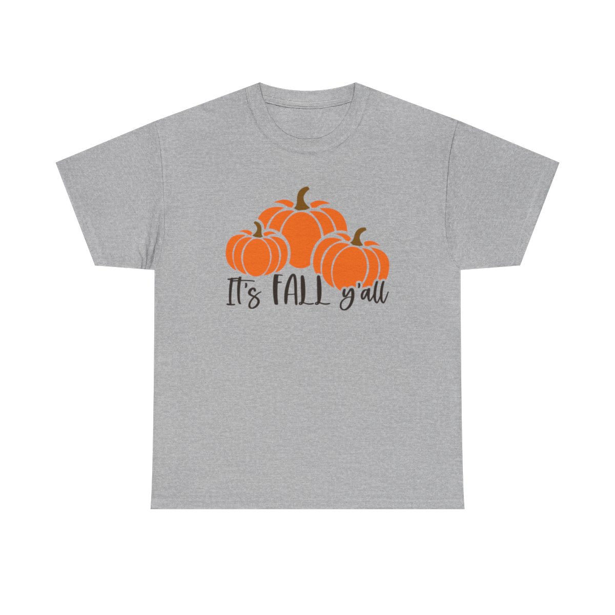 Es otoño y'all con calabazas (camiseta unisex)