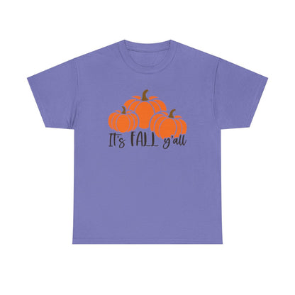 Es otoño y'all con calabazas (camiseta unisex)