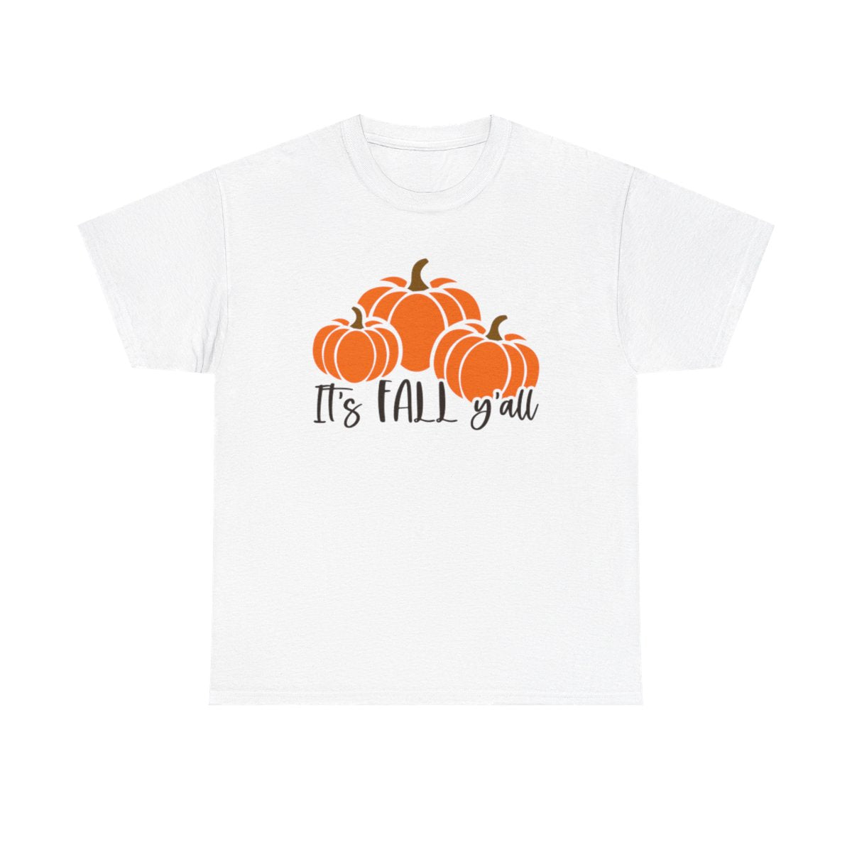 Es otoño y'all con calabazas (camiseta unisex)