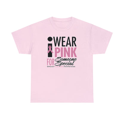 I Wear Pink ( Adult Unisex T-Shirt) A portion of this purchase will go toward the fight towards cancer - Shirt Source LLC