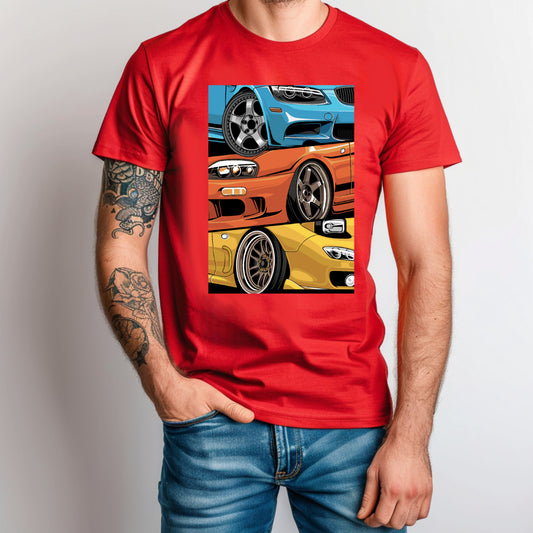 JDM Stacked Cars - (Men's T-Shirt)