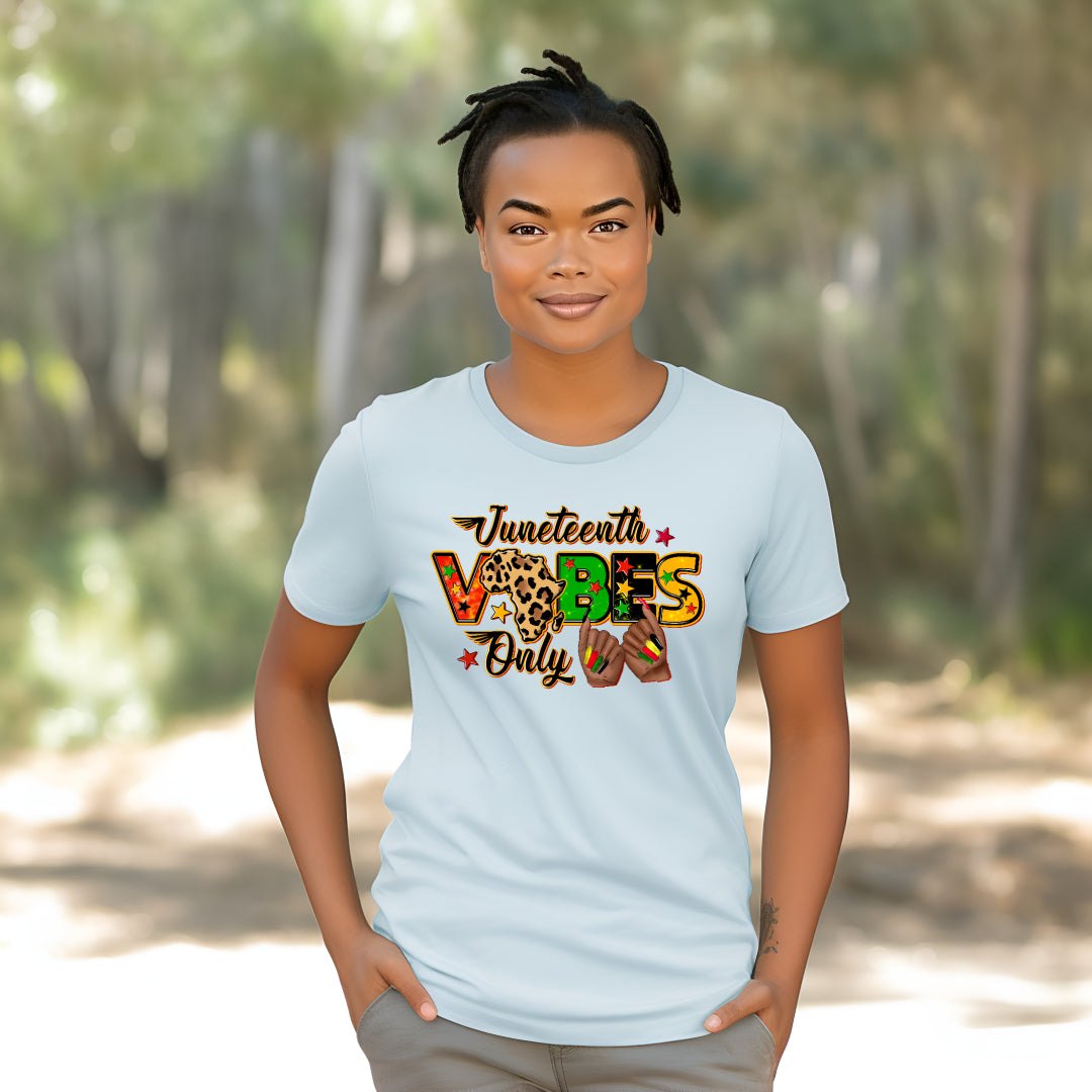 Camiseta unisex para adultos con el tema Juneteenth Vibes Only