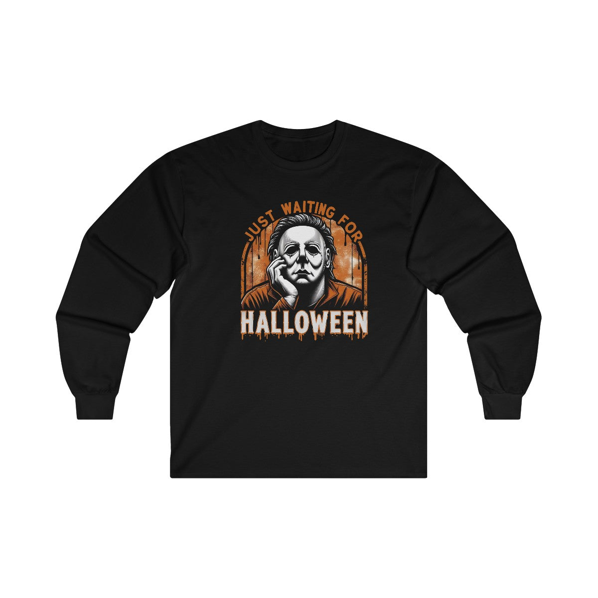 Just Waiting For Halloween (Adult Long Sleeve Shirt)