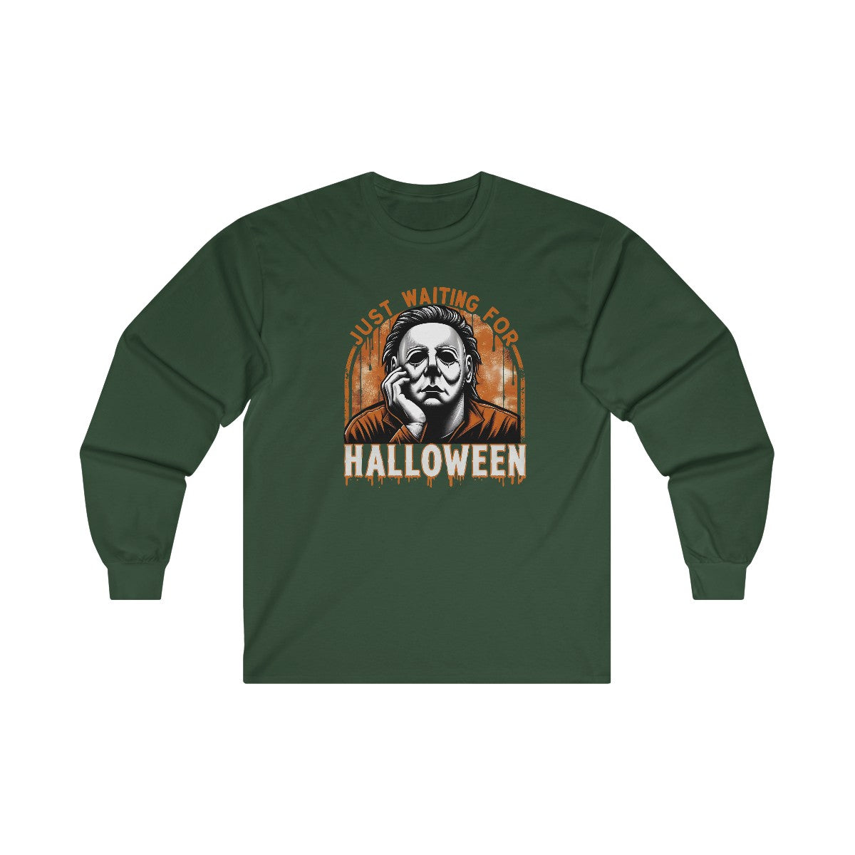 Just Waiting For Halloween (Adult Long Sleeve Shirt)