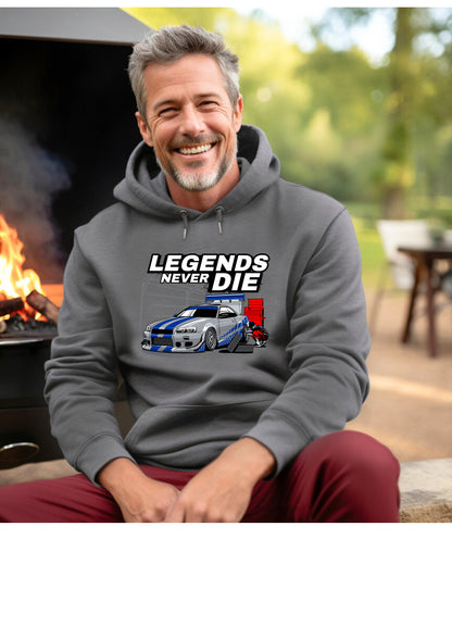 Legends Never Die GTR Unisex Hoodies-Adults - Shirt Source LLC