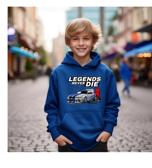 Legends Never Die GTR Unisex Hoodies-Kids - Shirt Source LLC