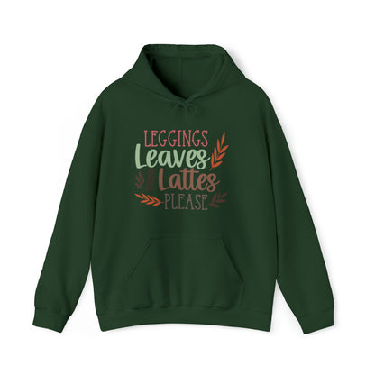 Leggings Leaves &amp; Lattes Please (Sudadera con capucha para mujer)