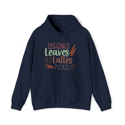 Leggings Leaves &amp; Lattes Please (Sudadera con capucha para mujer)