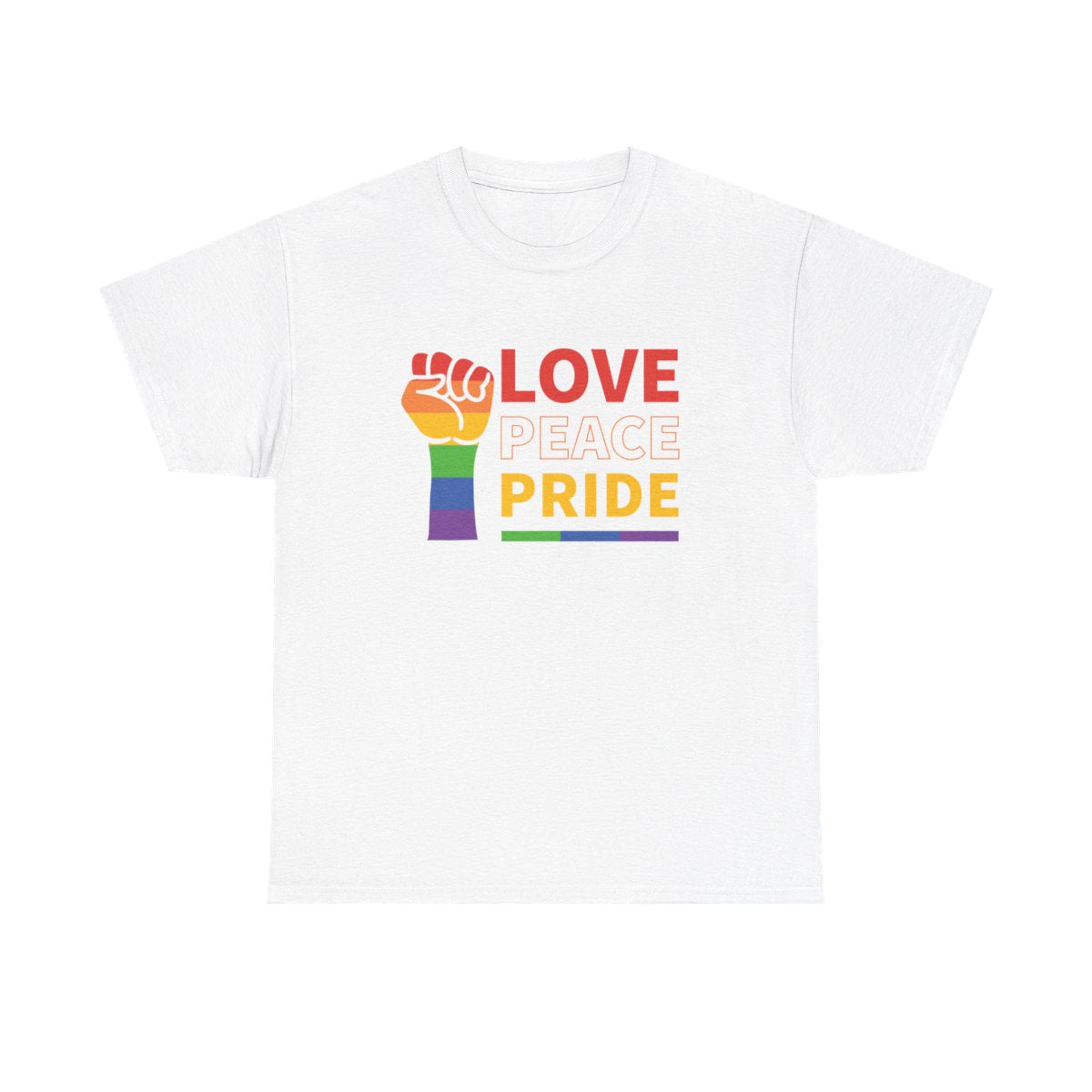 Amor Paz Orgullo (Camiseta Inclusiva)