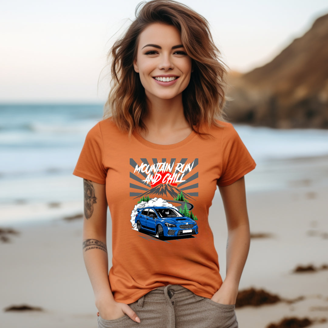 WRX STi - Mountain Run & Chill (Womens T-Shirt)