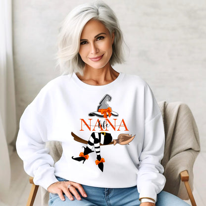 Nana Life Witch on Broom (Women's Sweatshirt)