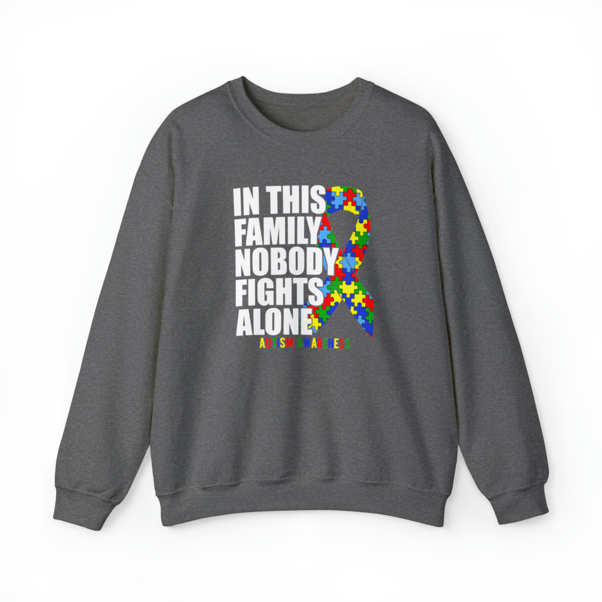 Nadie lucha solo - Sudadera unisex para adultos Una parte de esta compra se destinará a la lucha para encontrar una cura para el autismo.