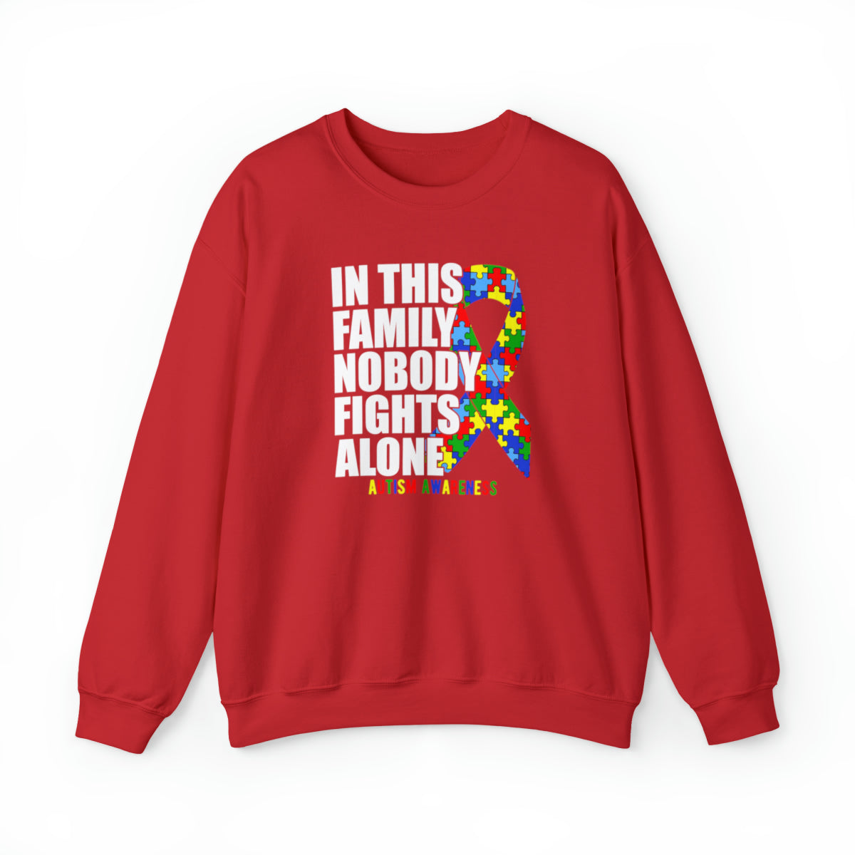 Nadie lucha solo - Sudadera unisex para adultos Una parte de esta compra se destinará a la lucha para encontrar una cura para el autismo.