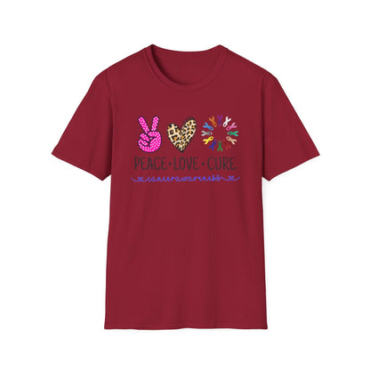 Peace Love Cure  (Women's unisex T-shirt)