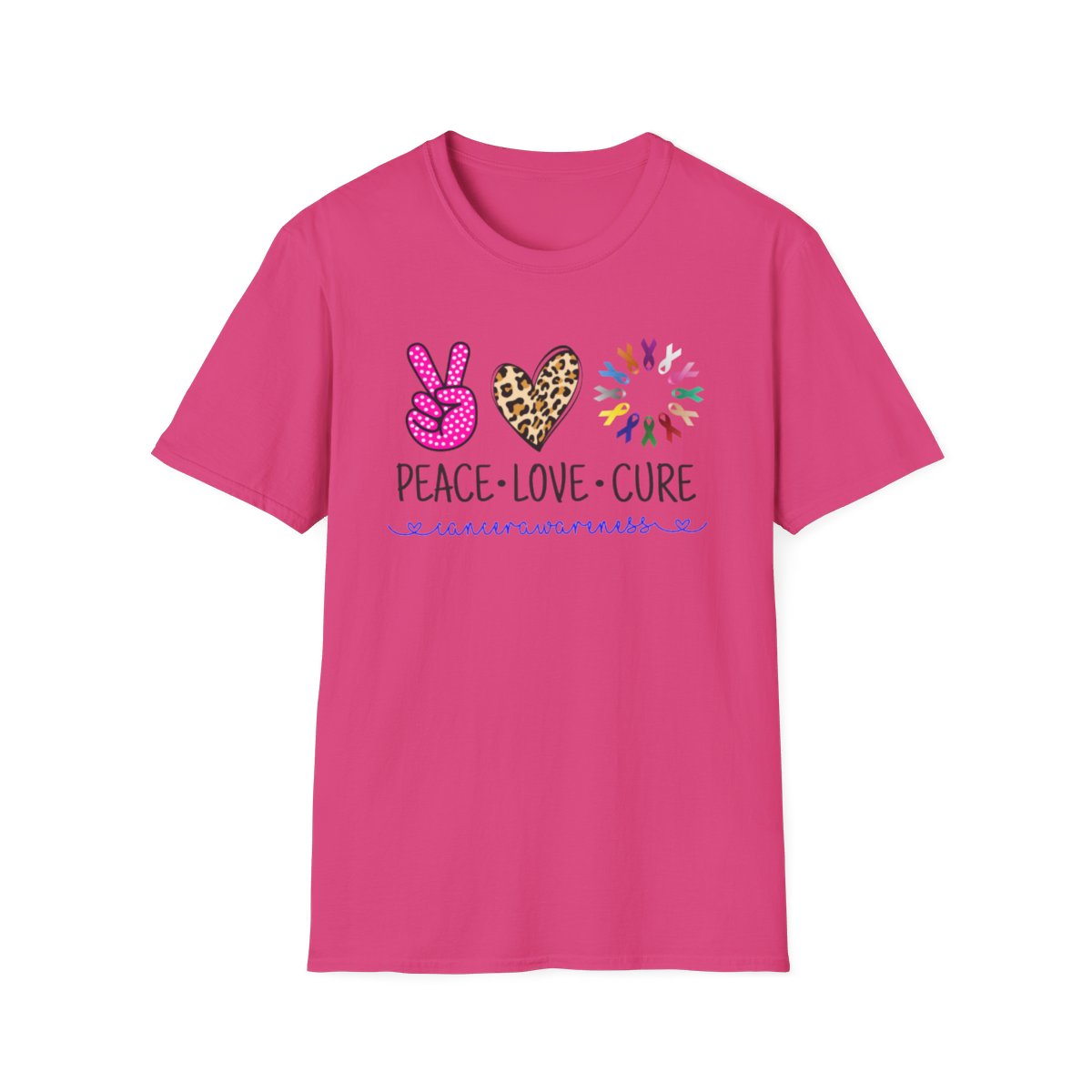 Peace Love Cure  (Women's unisex T-shirt)