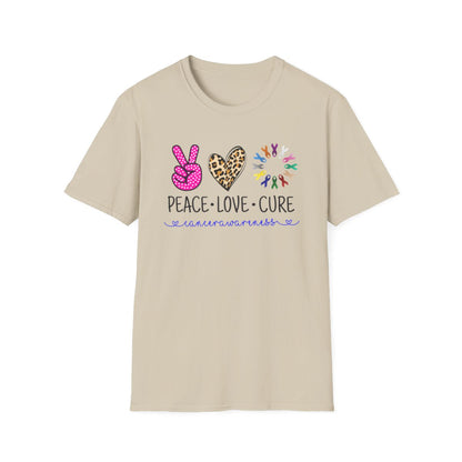 Peace Love Cure  (Women's unisex T-shirt)