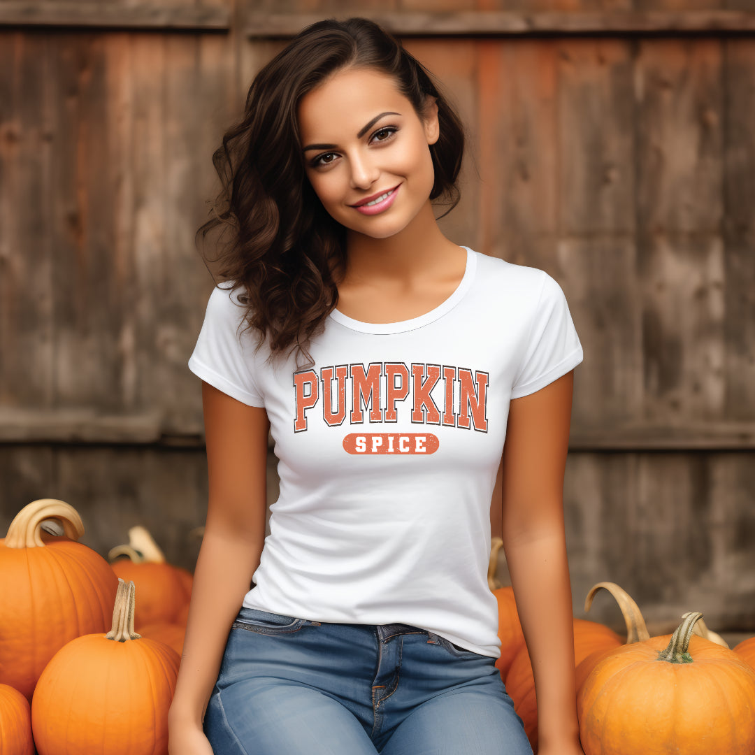 Pumpkin Spice Varsity Lettered (Women's T-Shirt)