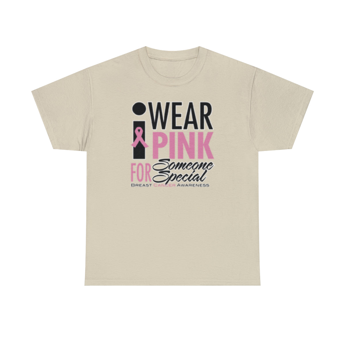 I Wear Pink ( Adult Unisex T-Shirt) A portion of this purchase will go toward the fight towards cancer - Shirt Source LLC