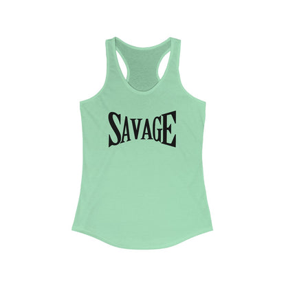 Savage (Camiseta sin mangas con espalda cruzada para mujer adulta)