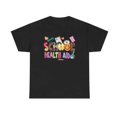 Camiseta unisex para adultos con mensaje de ayuda sanitaria escolar