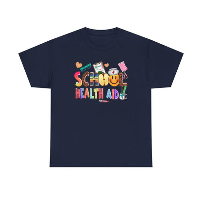 Camiseta unisex para adultos con mensaje de ayuda sanitaria escolar