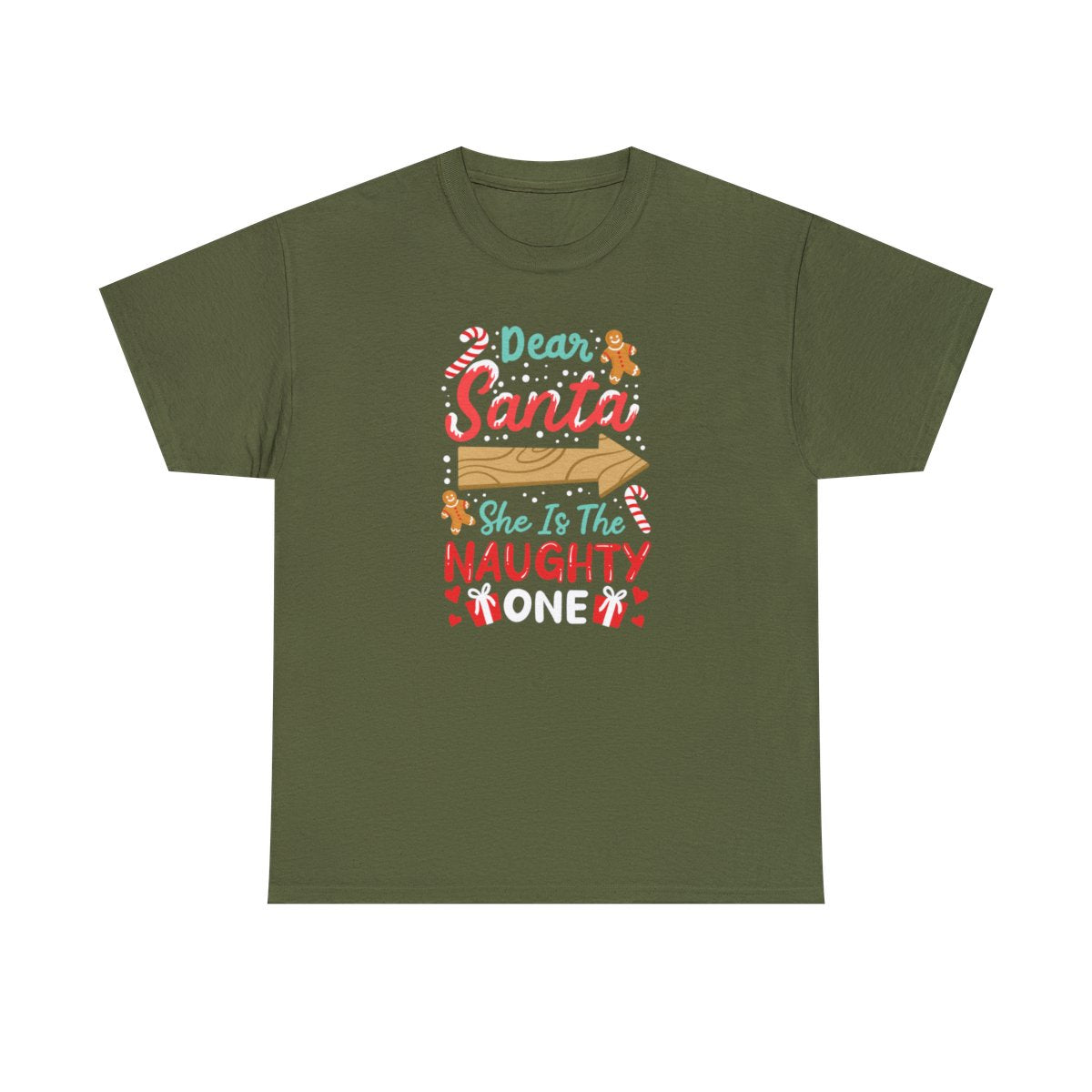 Querido Papá Noel, él y ella son traviesos, camiseta unisex para adultos