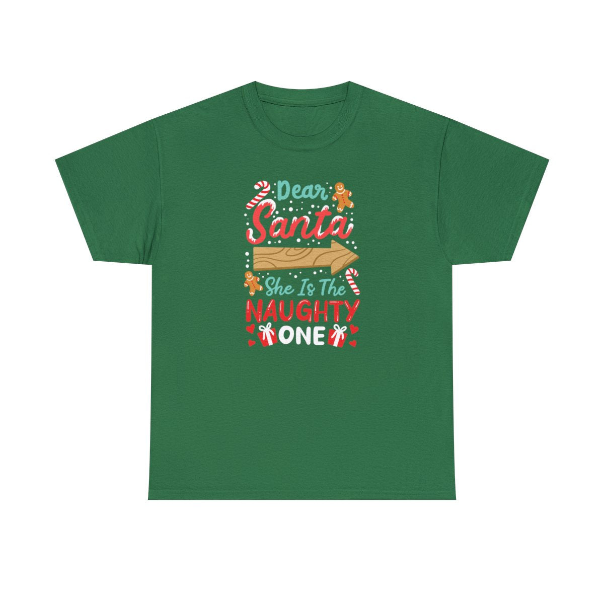 Querido Papá Noel, él y ella son traviesos, camiseta unisex para adultos