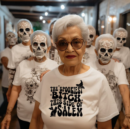 The Spookiest Bitch this side of Salem (Adult T-Shirt)