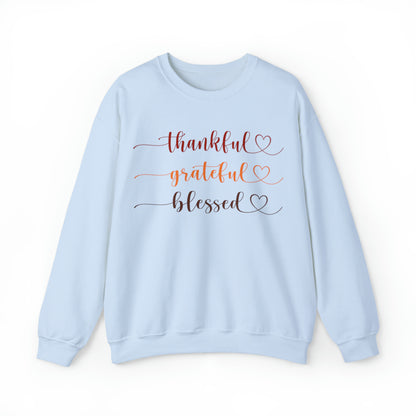 Thankful, Grateful, Blessed (Unisex Adult Sweatshirt)