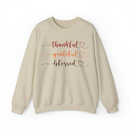 Thankful, Grateful, Blessed (Unisex Adult Sweatshirt)