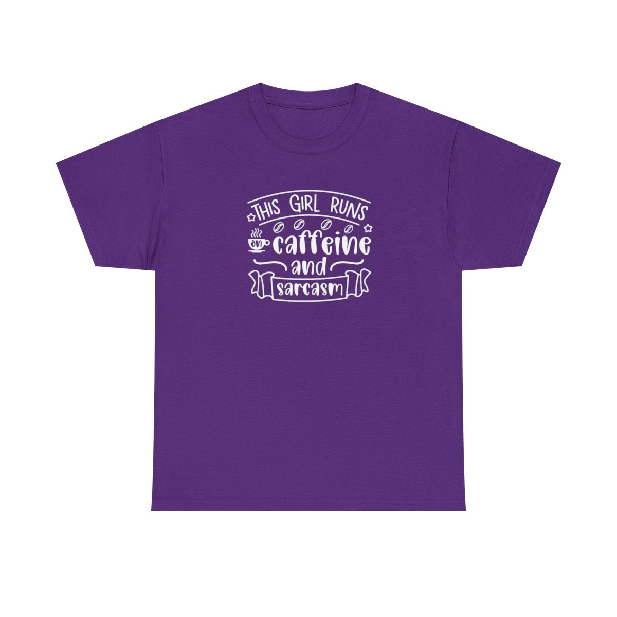 This Girl Runs on Caffeine and Sarcasm (Womens Adult T-Shirt)