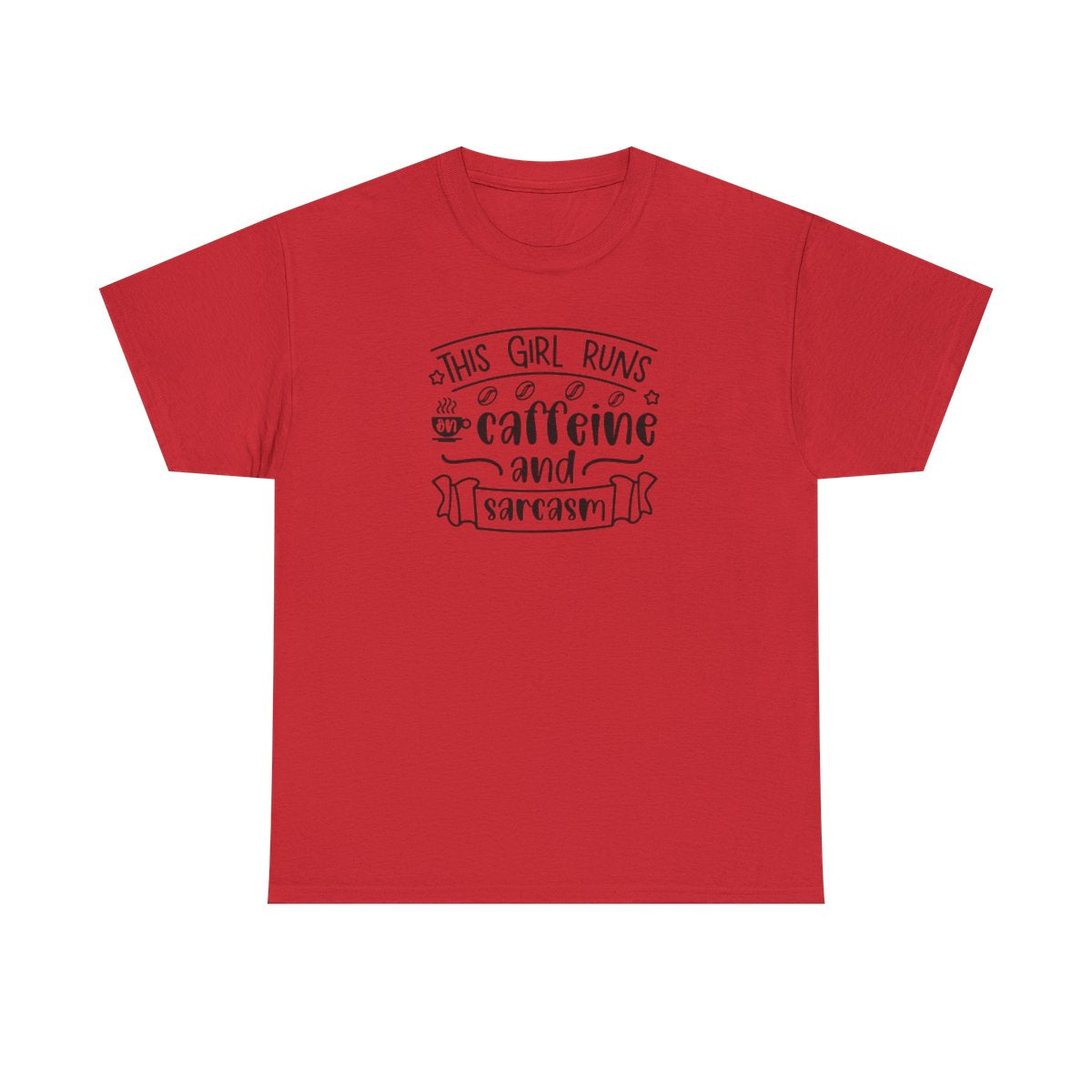 Cette fille fonctionne à la caféine et au sarcasme (T-shirt adulte)