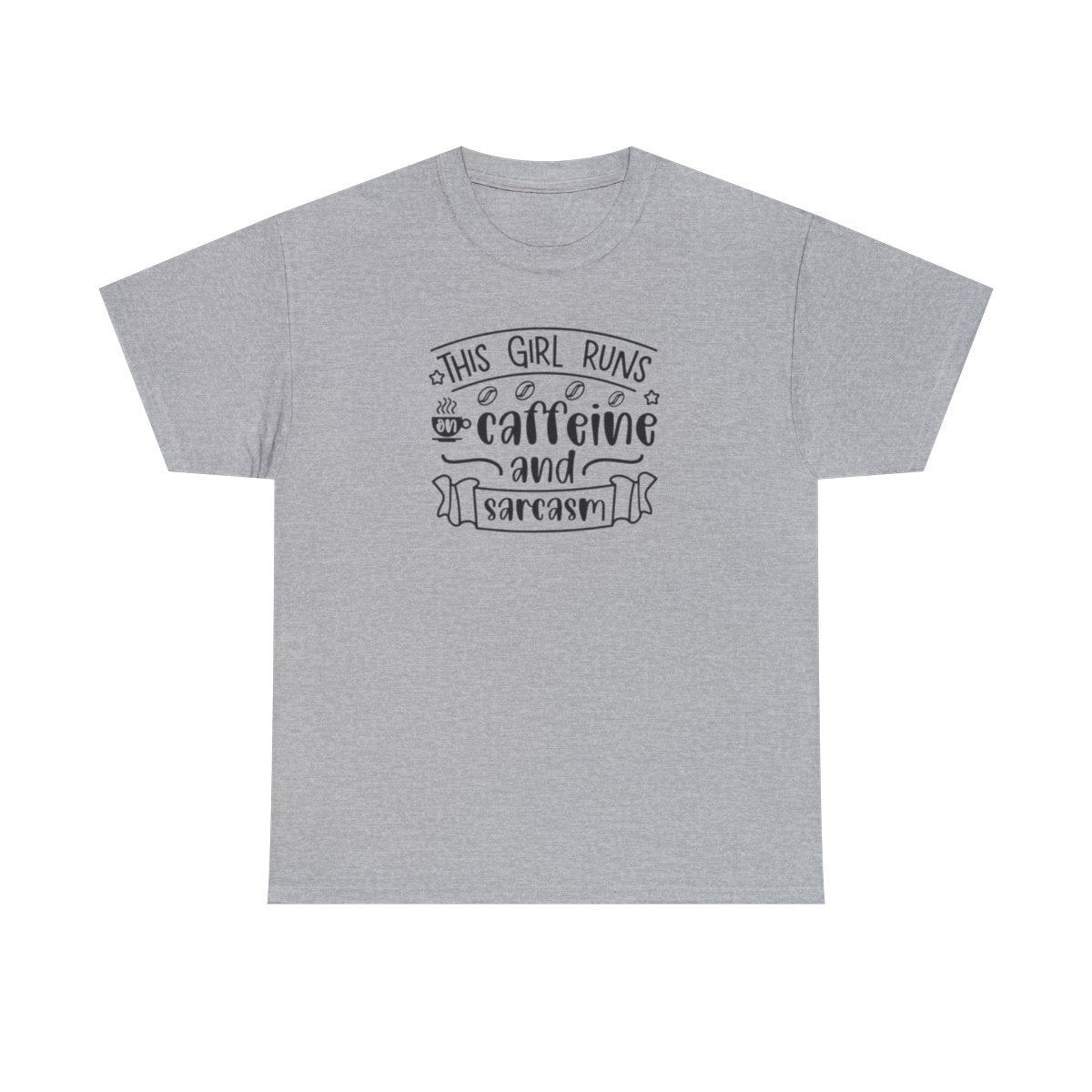 Cette fille fonctionne à la caféine et au sarcasme (T-shirt adulte)