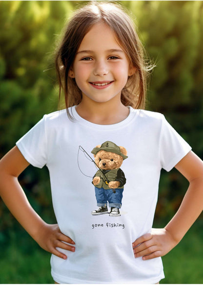 Gone Fishing (Unisex Kids T-Shirt)