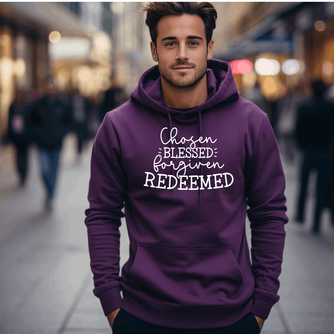 Chosen, Blessed & Forgiven (Unisex Adult Hoodie)