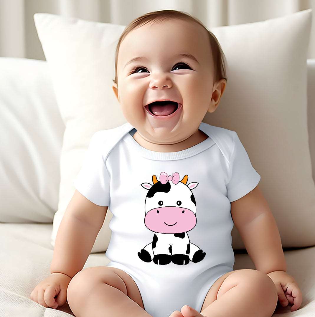 Cute Baby Girl Cow Onesie