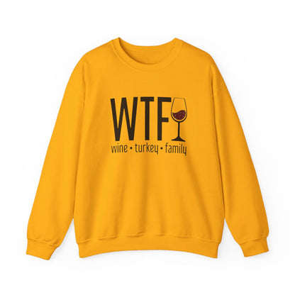 WTF Wine Turkey Family (Adult Sweatshirt)