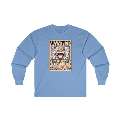 Wanted Monkey D Luffy  (Unisex Adult Long sleeve T-Shirt)