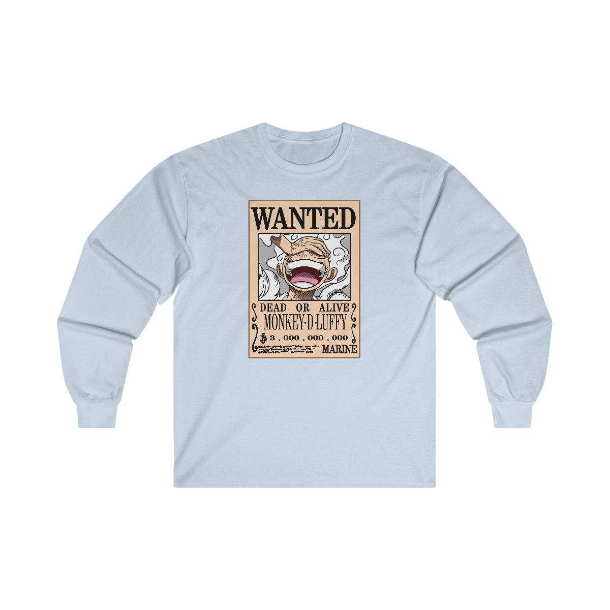 Wanted Monkey D Luffy  (Unisex Adult Long sleeve T-Shirt)