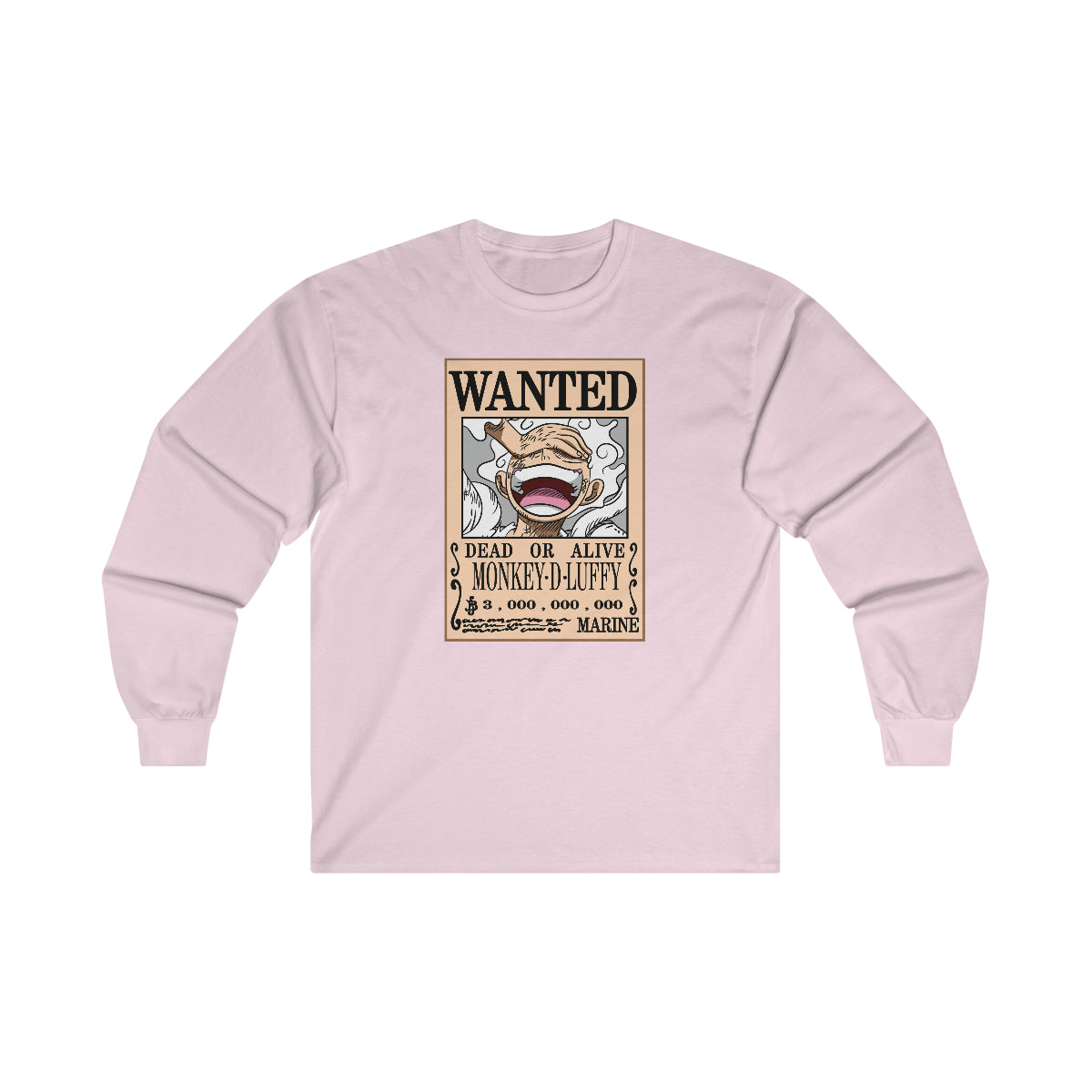 Wanted Monkey D Luffy  (Unisex Adult Long sleeve T-Shirt)