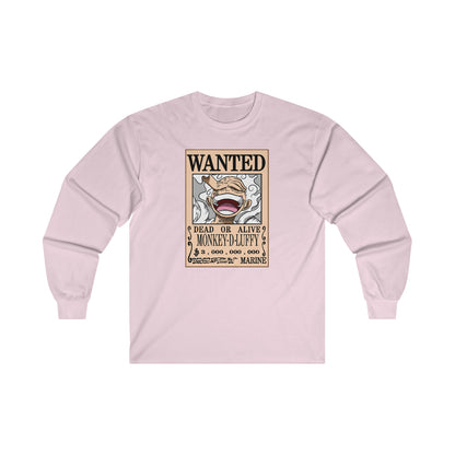 Wanted Monkey D Luffy  (Unisex Adult Long sleeve T-Shirt)