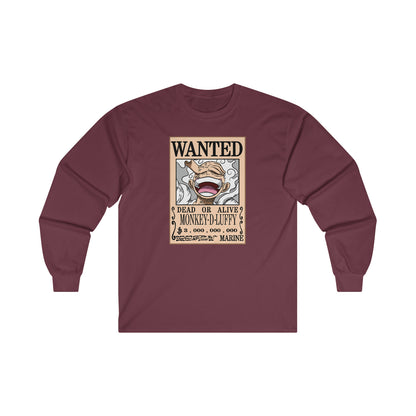 Wanted Monkey D Luffy  (Unisex Adult Long sleeve T-Shirt)