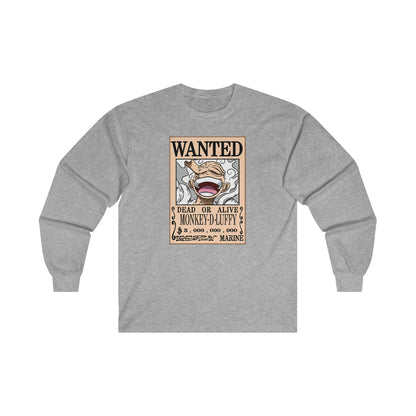 Wanted Monkey D Luffy (T-shirt unisexe à manches longues pour adulte)