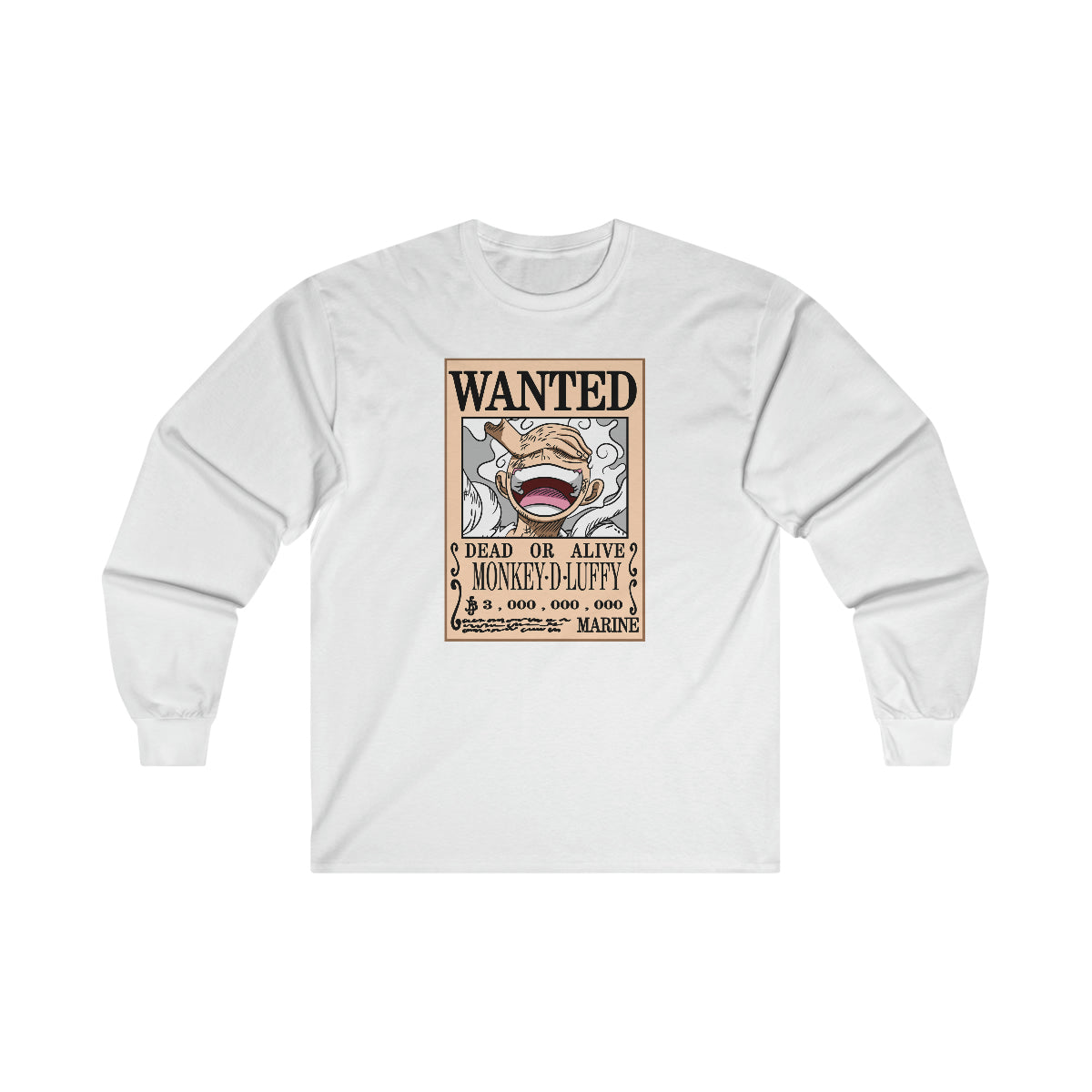 Wanted Monkey D Luffy  (Unisex Adult Long sleeve T-Shirt)