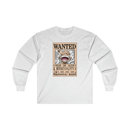 Wanted Monkey D Luffy (T-shirt unisexe à manches longues pour adulte)