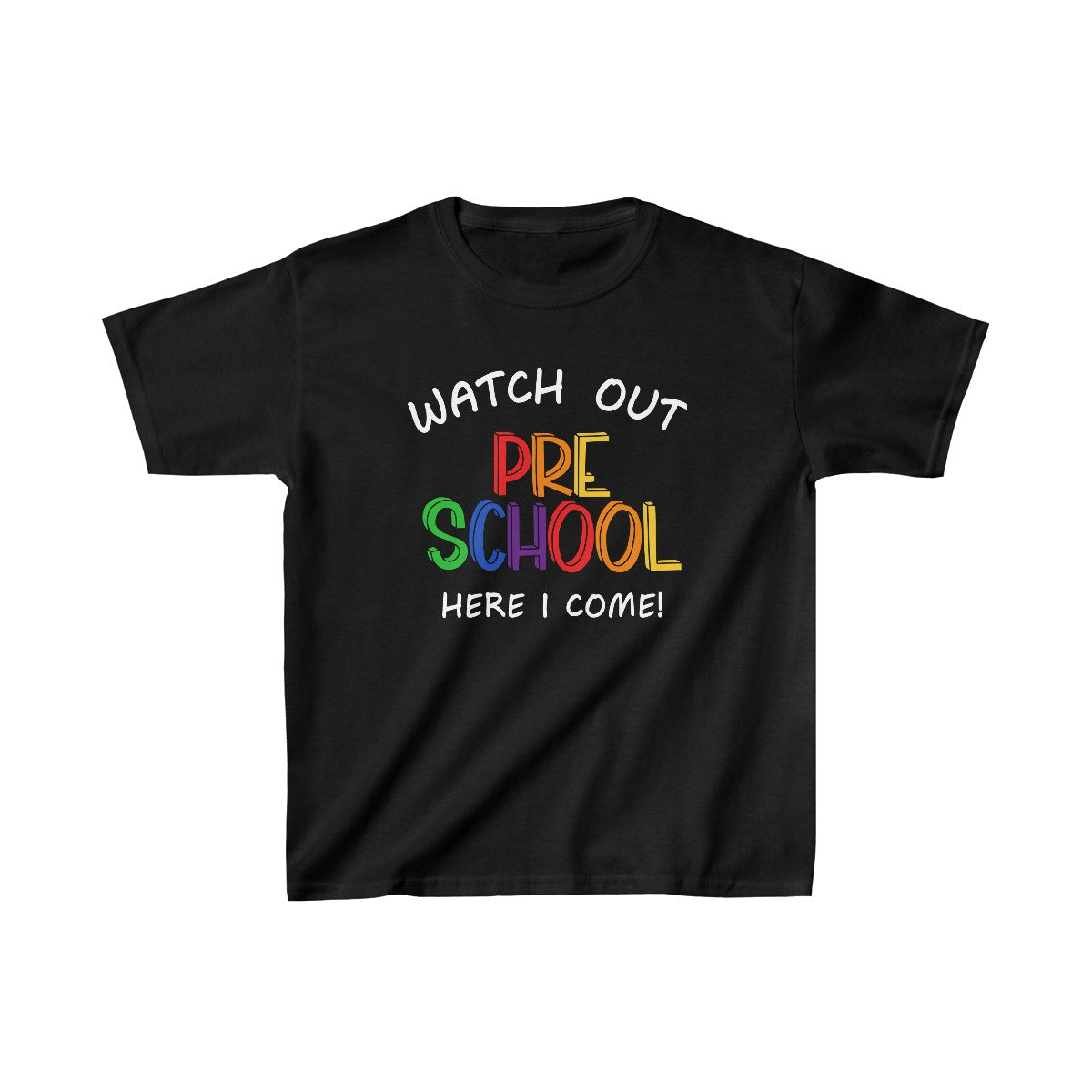 ¡Cuidado preescolar, allá voy! (Camiseta unisex para niños)