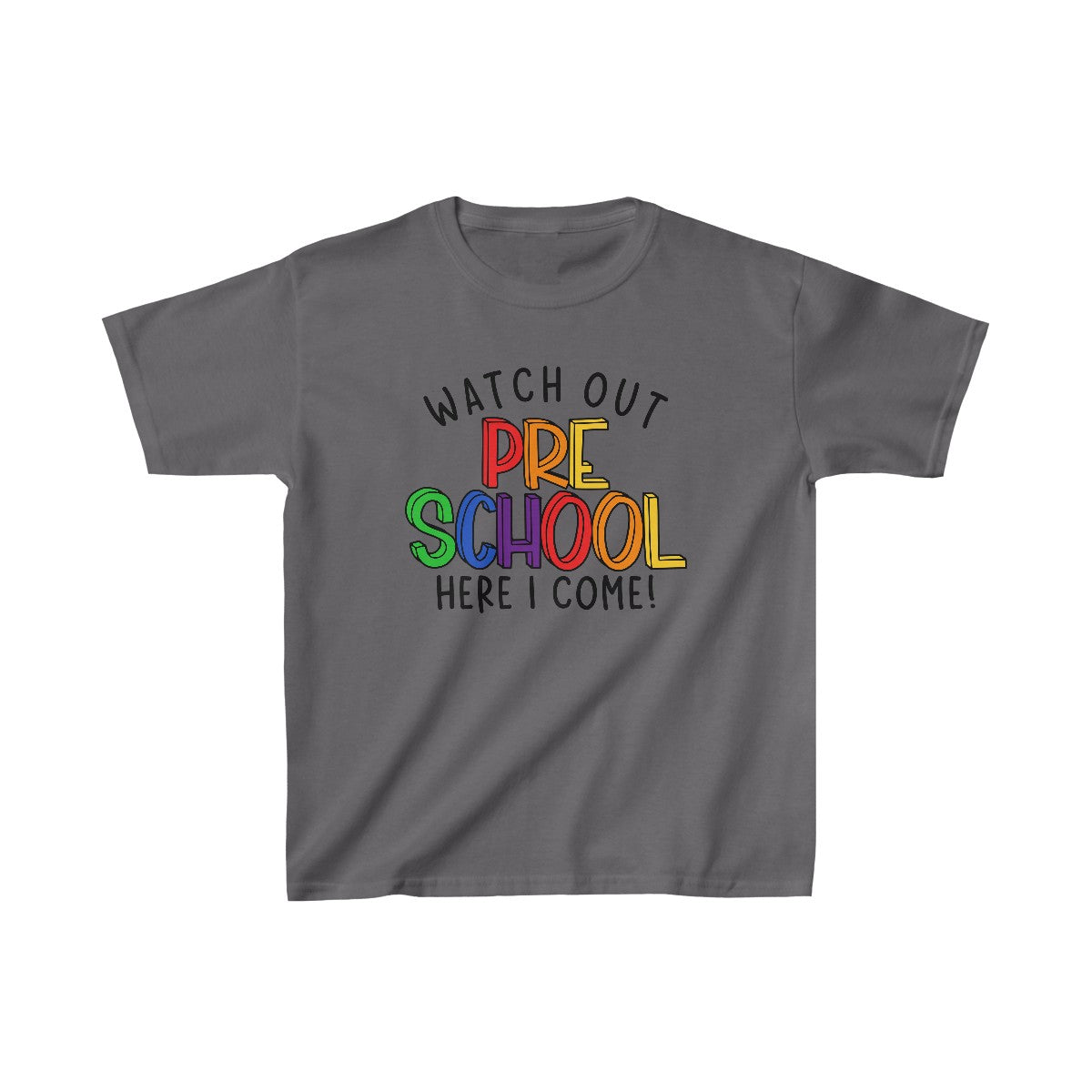 ¡Cuidado preescolar, allá voy! (Camiseta unisex para niños)