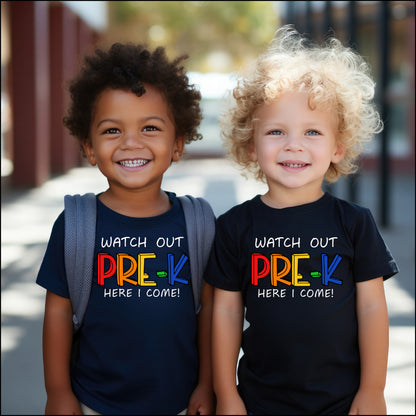 Watch Out Pre-K (Kids Unisex T-Shirt)